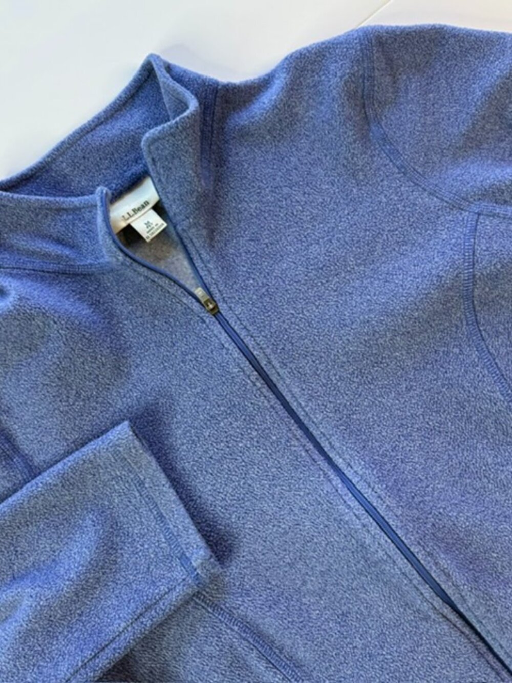 LL Bean Full Zip Women’s Fleece Jacket Size M PET Blue Outdoor